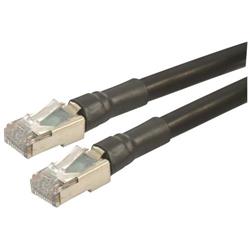 6类屏蔽户外级线缆组件，RJ45/RJ45，黑，1英尺（0.3米）的图片