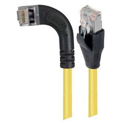超5类屏蔽直角型跳线，直角左出线/直通，黄，20英尺（6.1米）的图片